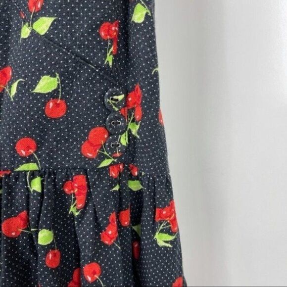 Urban Outfitters Mamie Linen Cherry Print Halter Mini Dress Pin Up Size Small - Picture 11 of 12